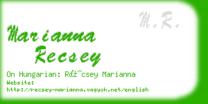 marianna recsey business card